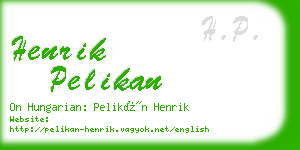 henrik pelikan business card